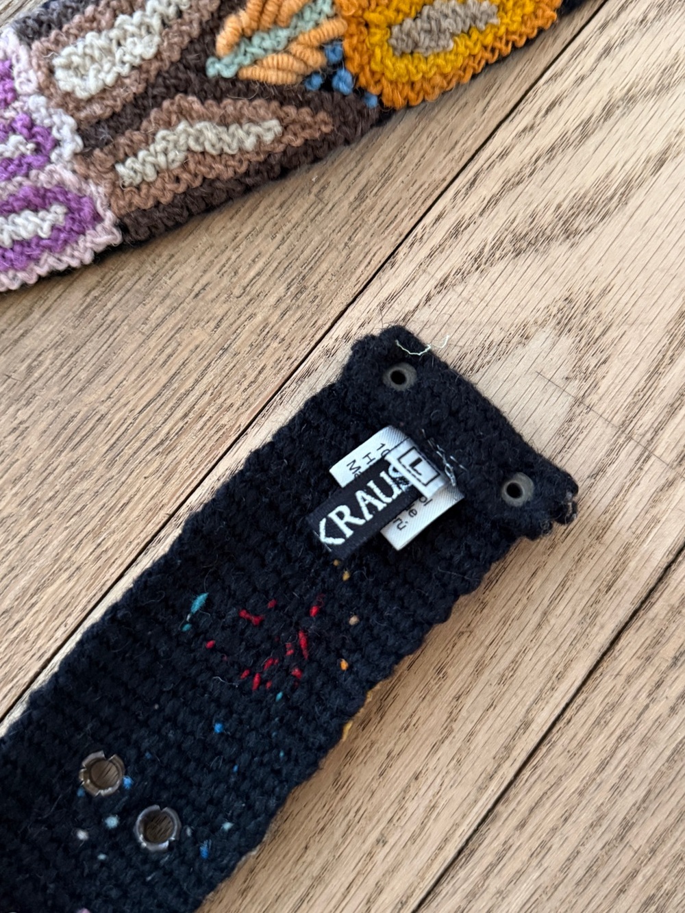 Jenny Krauss Wool Multicolor Embroidered Women’s Belt Size Large - Picture 4 of 8